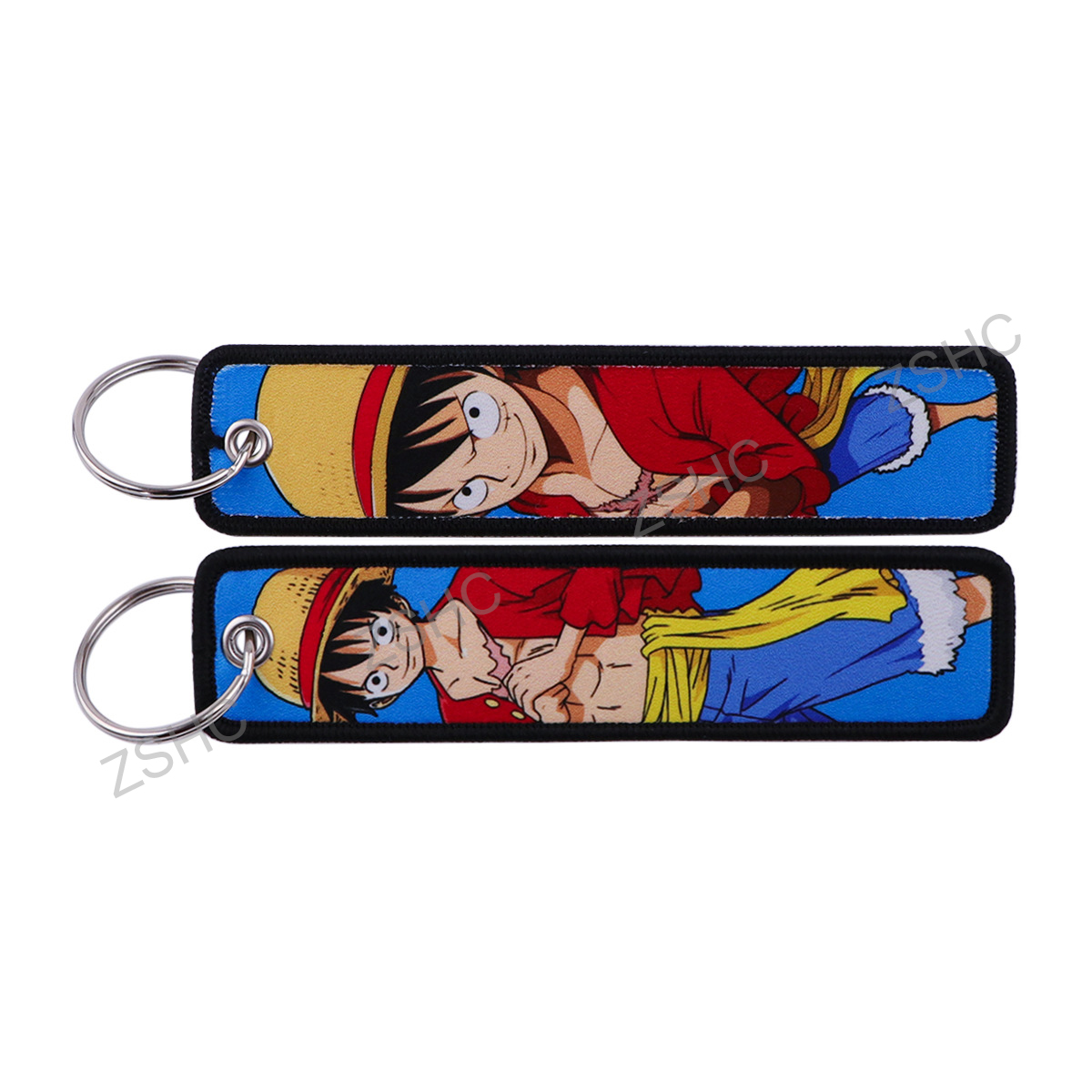 Custom Polyester Embroidery Keychain – Printed Fabric Key Strap Wholesale
