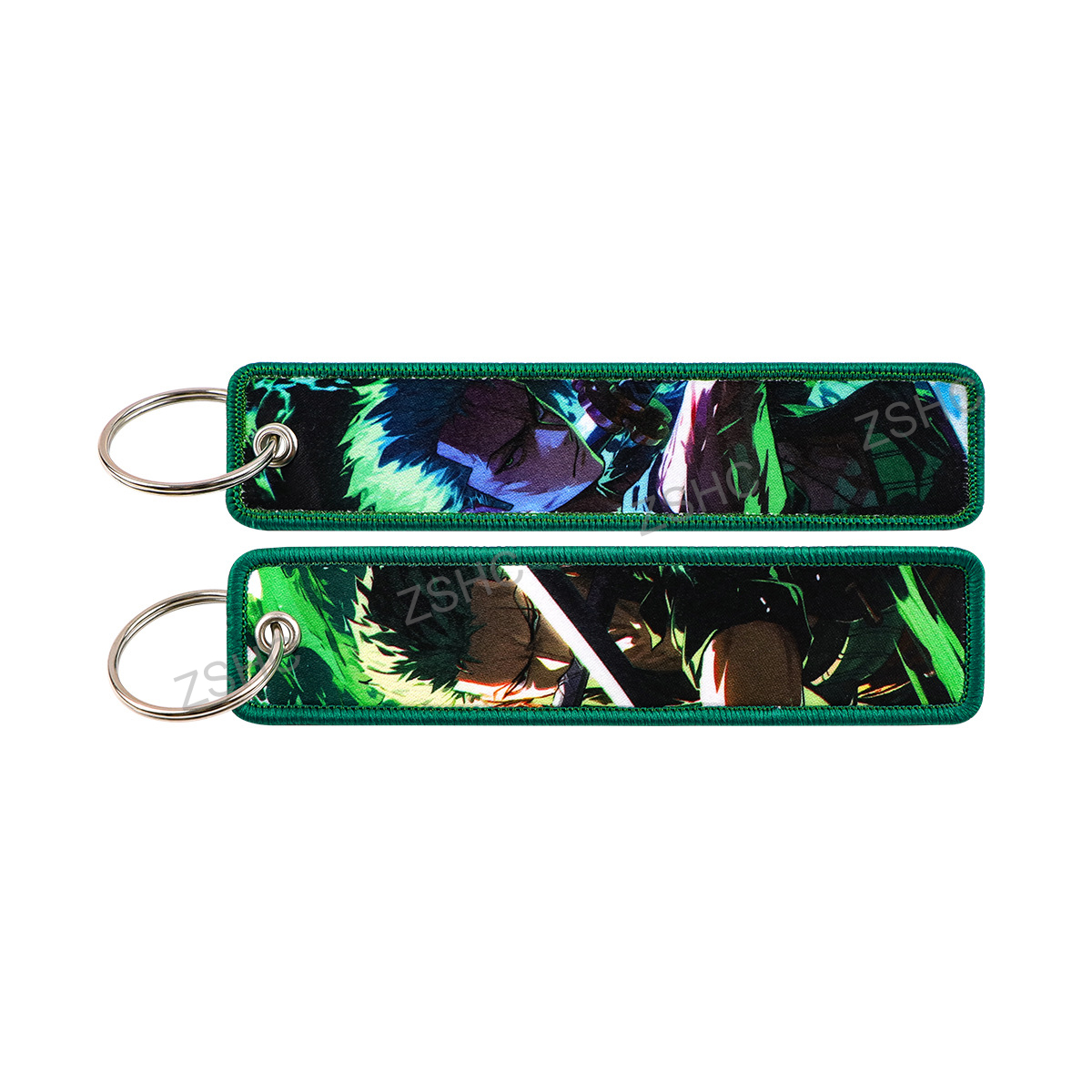 Custom Polyester Embroidery Keychain – Printed Fabric Key Strap Wholesale