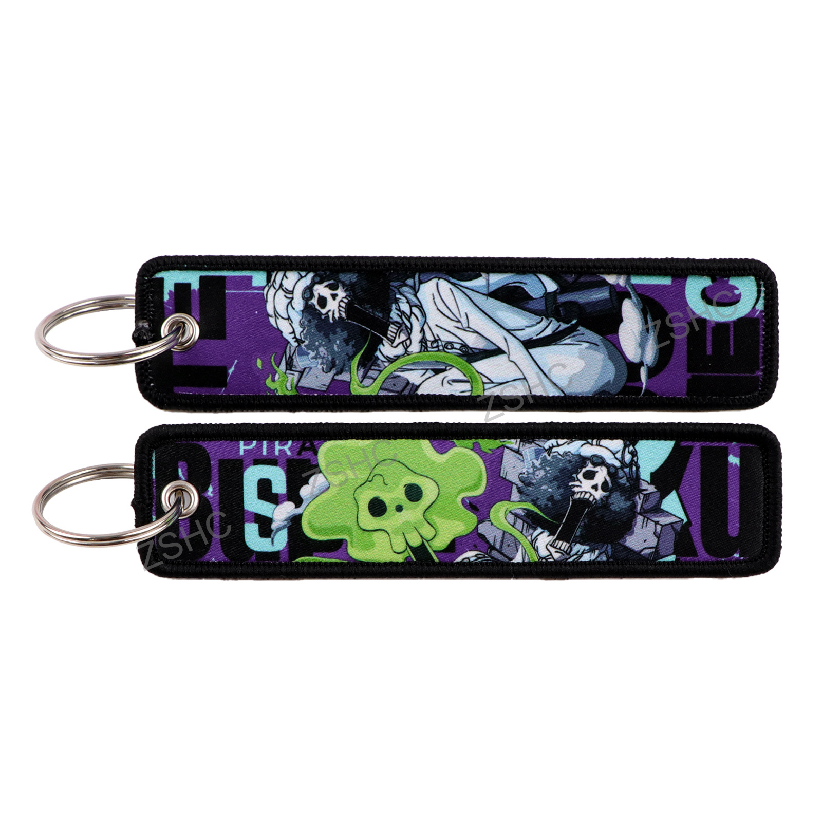 Custom Polyester Embroidery Keychain – Printed Fabric Key Strap Wholesale