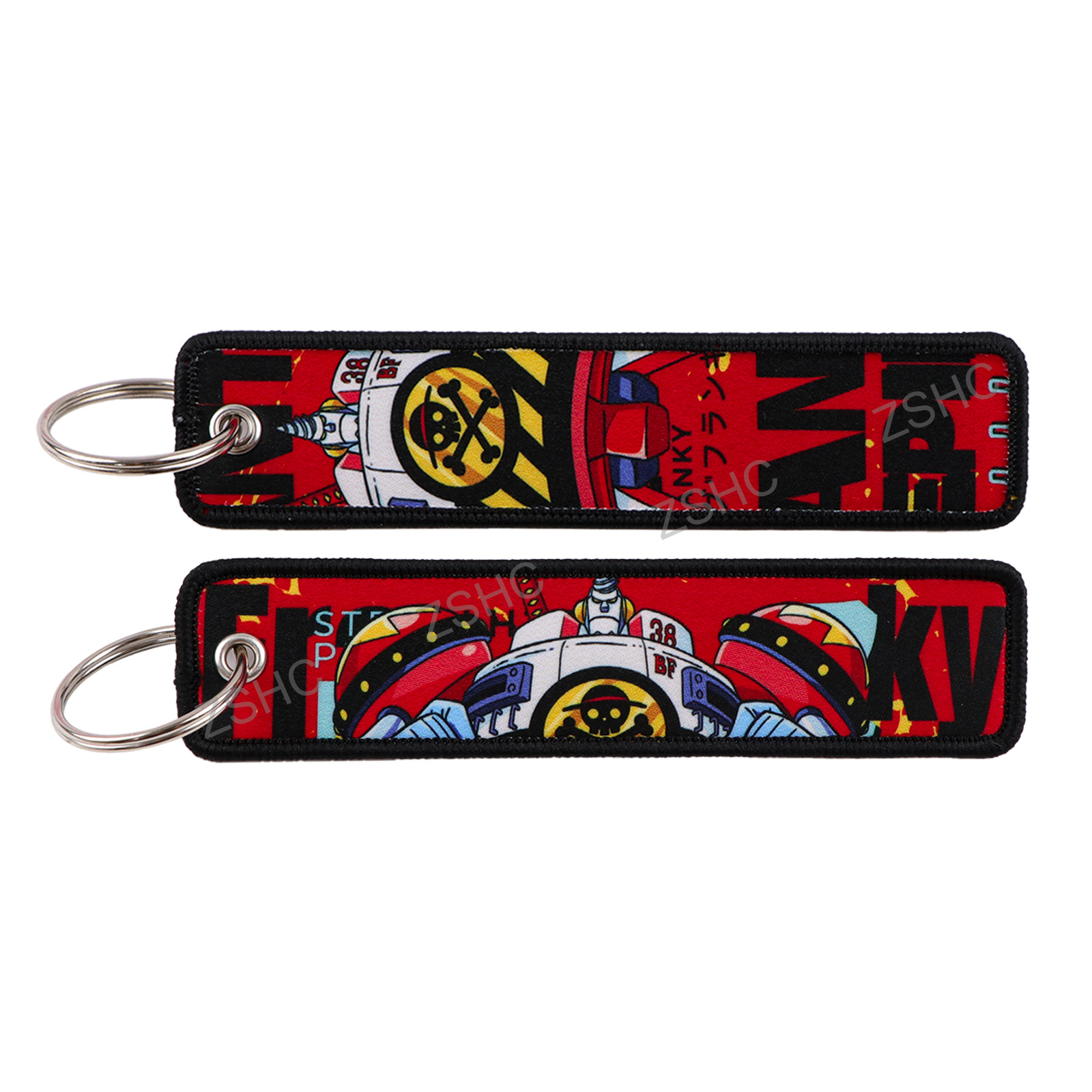 Custom Polyester Embroidery Keychain – Printed Fabric Key Strap Wholesale