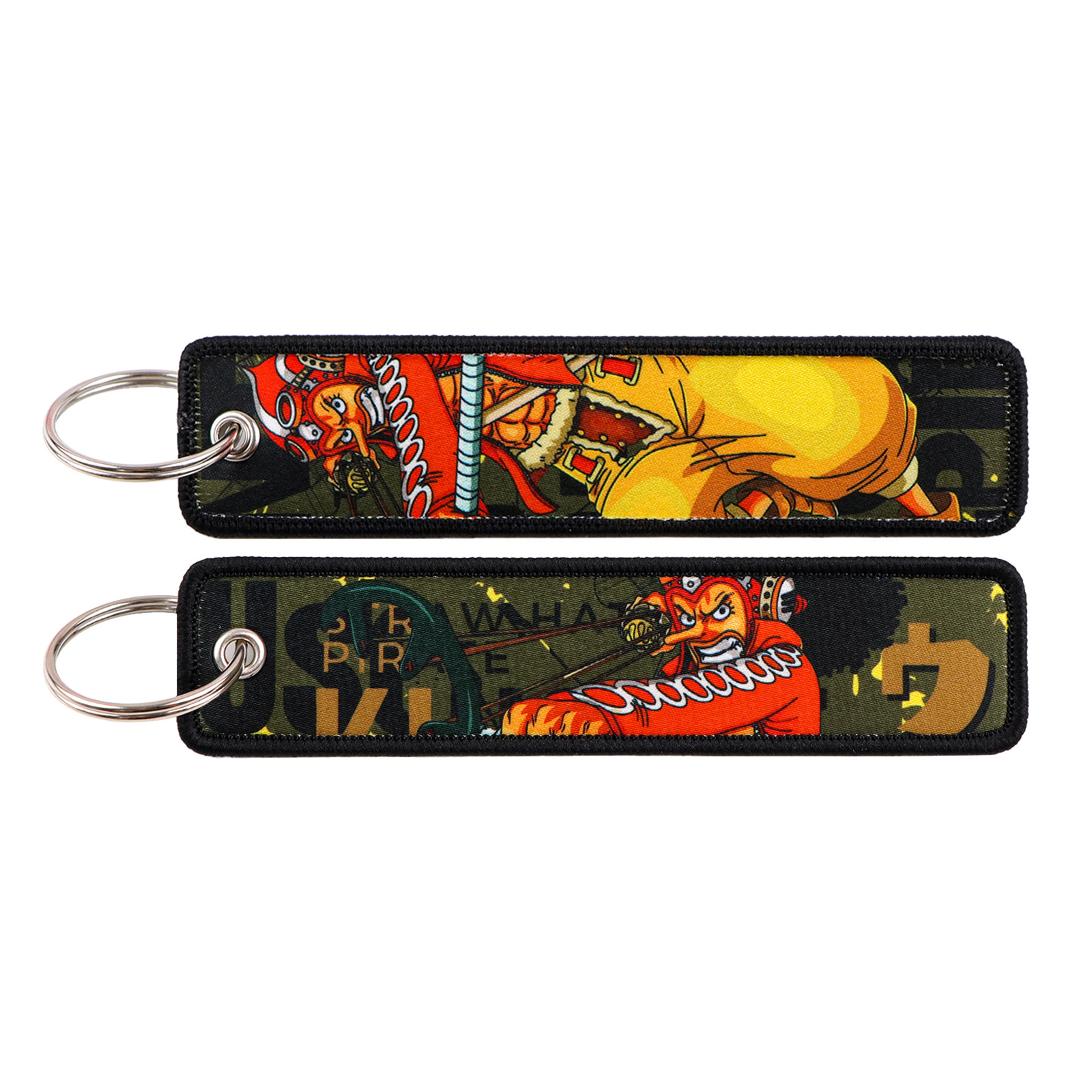 Custom Polyester Embroidery Keychain – Printed Fabric Key Strap Wholesale