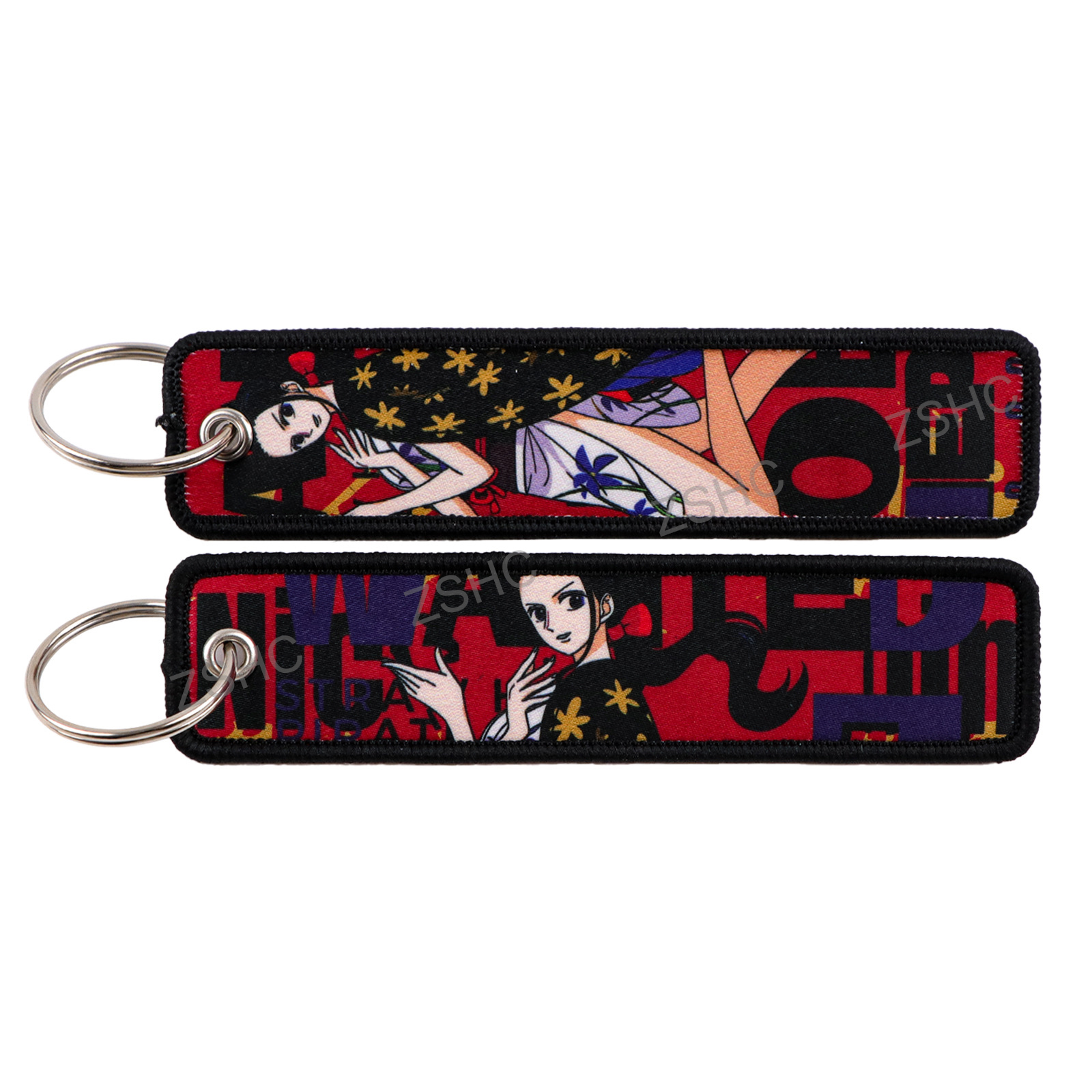 Custom Polyester Embroidery Keychain – Printed Fabric Key Strap Wholesale