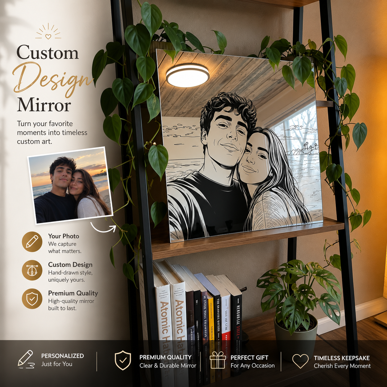 Custom Mirror | Personalized Acrylic Anime & Pet Mirror Wall Decor