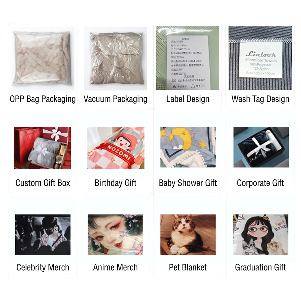 Custom Printed Flannel Blanket – Personalized Photo, Logo & Pattern Throw Blanket
