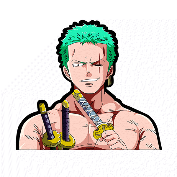 Zoro One Piece 3D lenticular sticker O-02