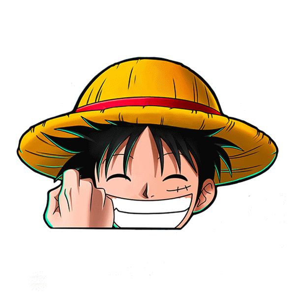 Monkey D. Luffy One Piece 3D lenticular sticker O-01