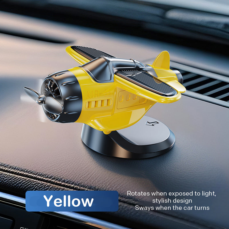 🔥Solar powered airplane shaped car ornaments