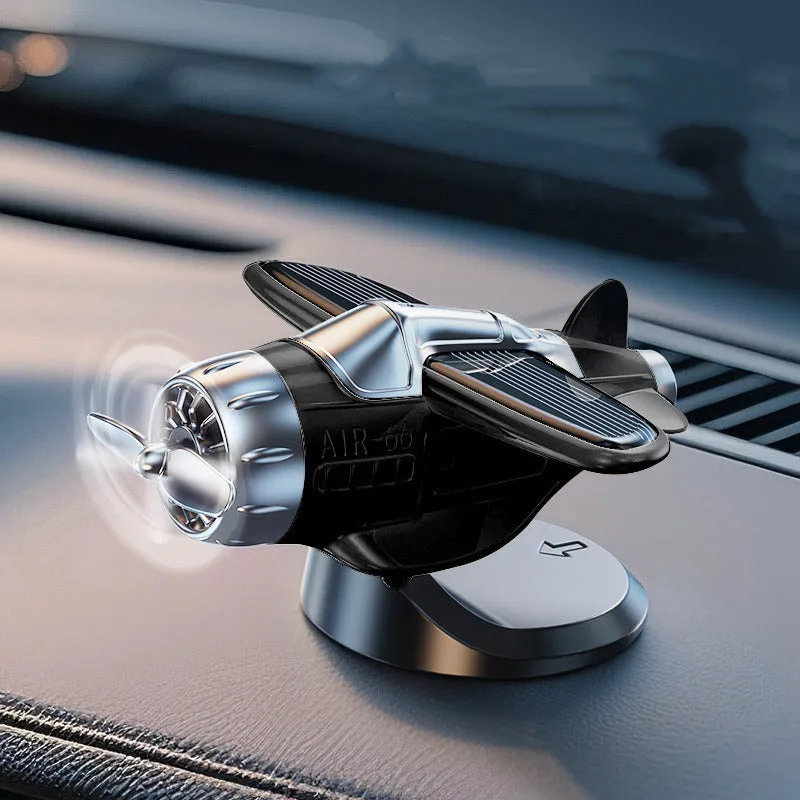 🔥Solar powered airplane shaped car ornaments