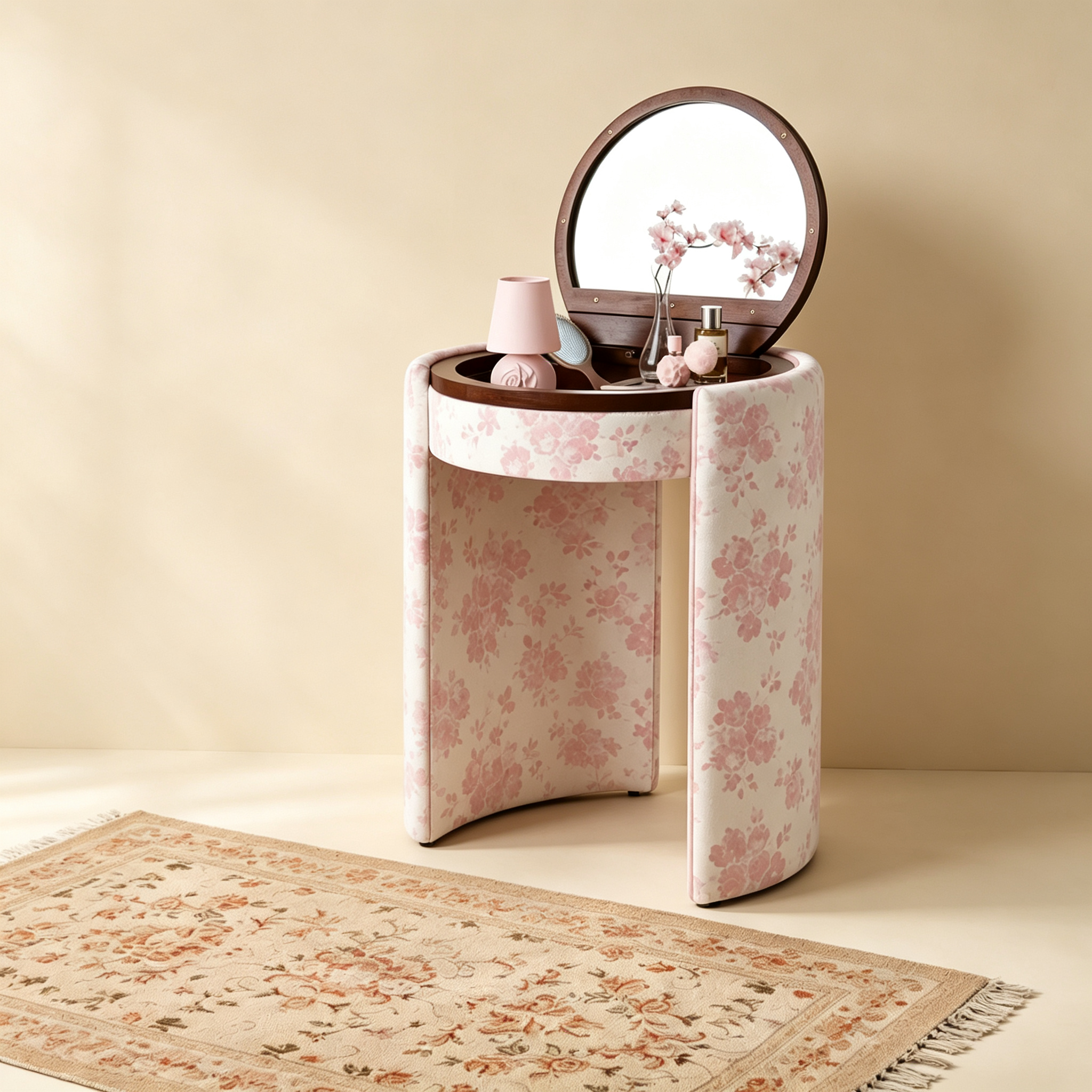 🎉 Exclusive Deal · Limited Stock🎉 Modern Makeup Vanity Set with LED Mirror, Stool & Large Storage