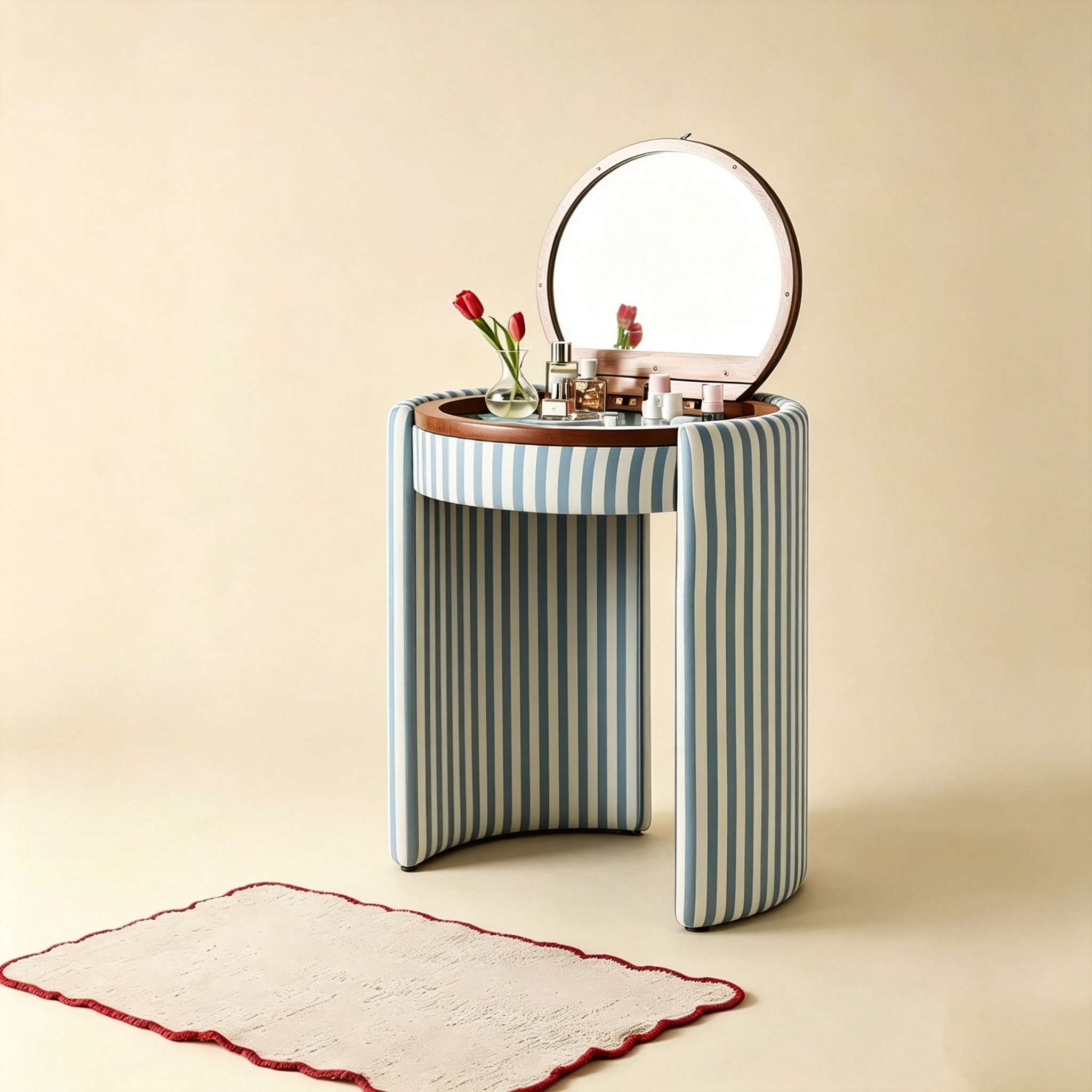 🎉 Exclusive Deal · Limited Stock🎉 Modern Makeup Vanity Set with LED Mirror, Stool & Large Storage