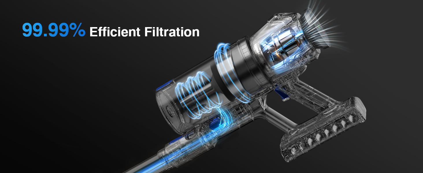 Eight-stage vacuum filtration system