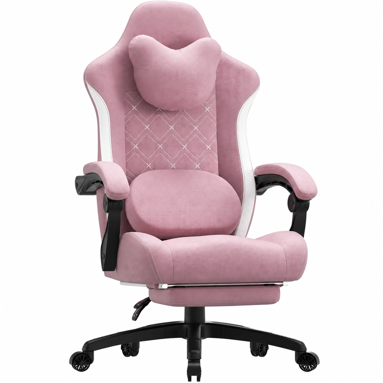 Pink heated massage gaming chair MB38 without branding