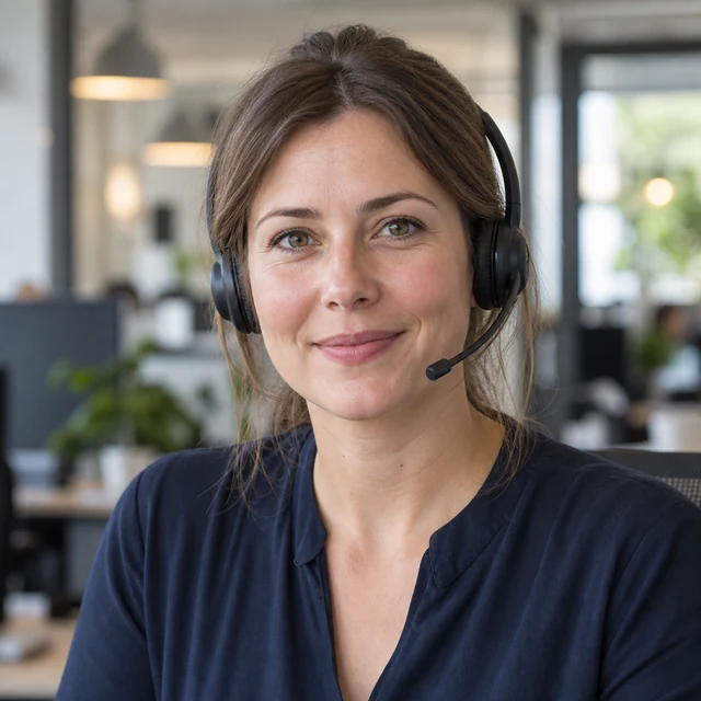 CXACXC customer care specialist wearing a headset
