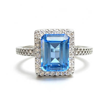 Emerald Cut Azure Duchess