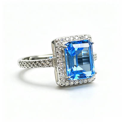 Emerald Cut Azure Duchess