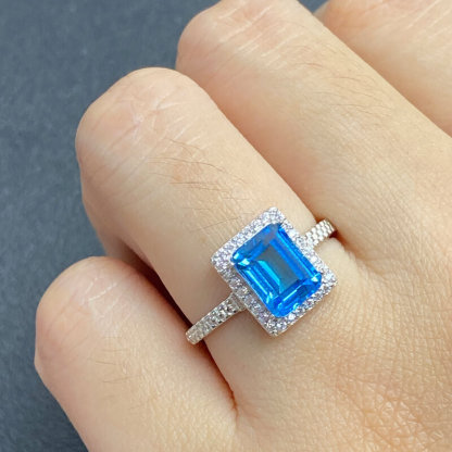 Emerald Cut Azure Duchess