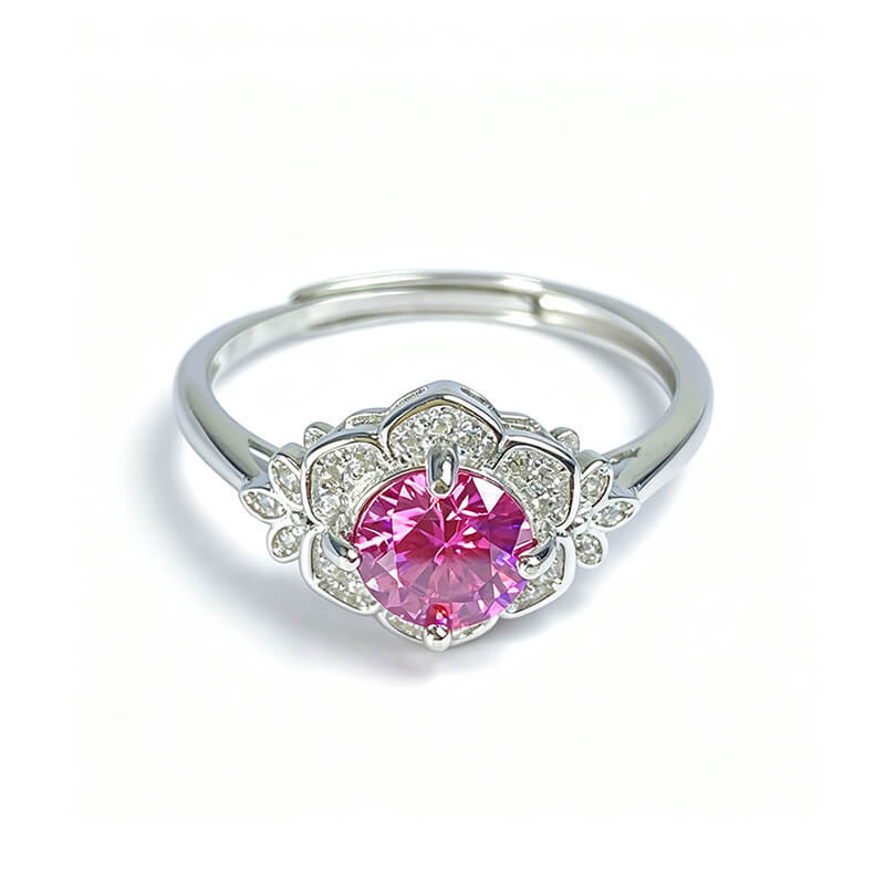 Florentina Pink Moissanite Promise Ring