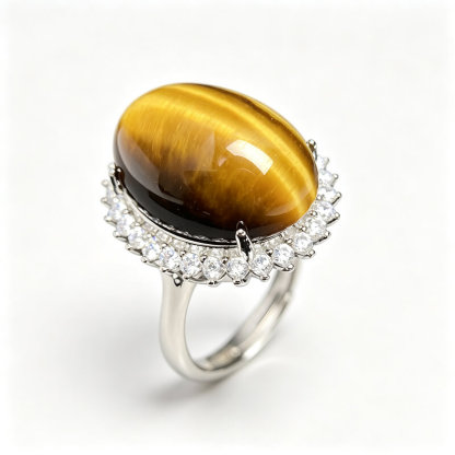 Lionheart Tiger’s Eye Halo Ring