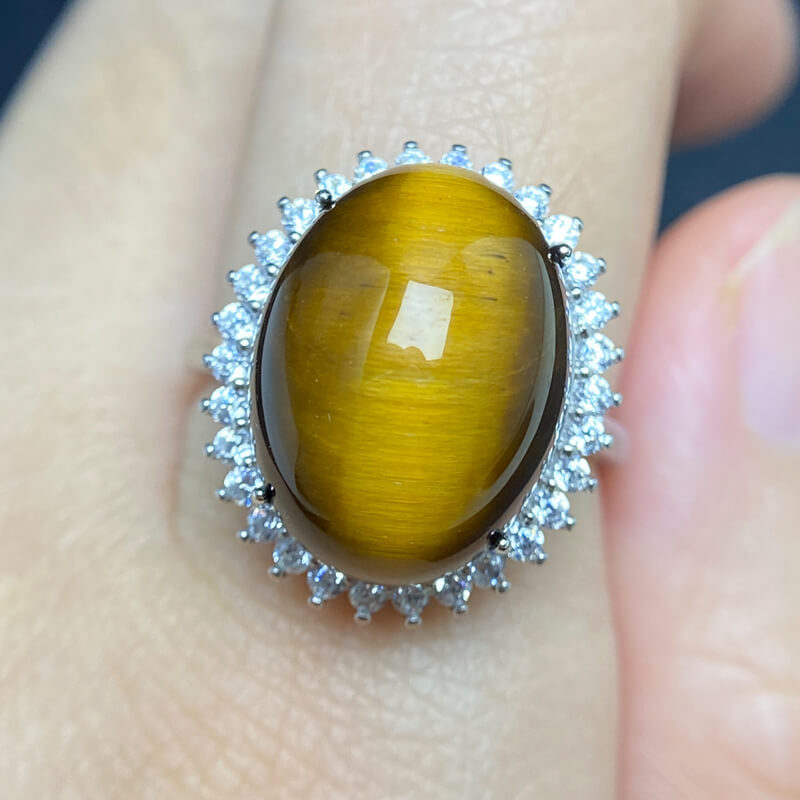 Lionheart Tiger’s Eye Halo Ring