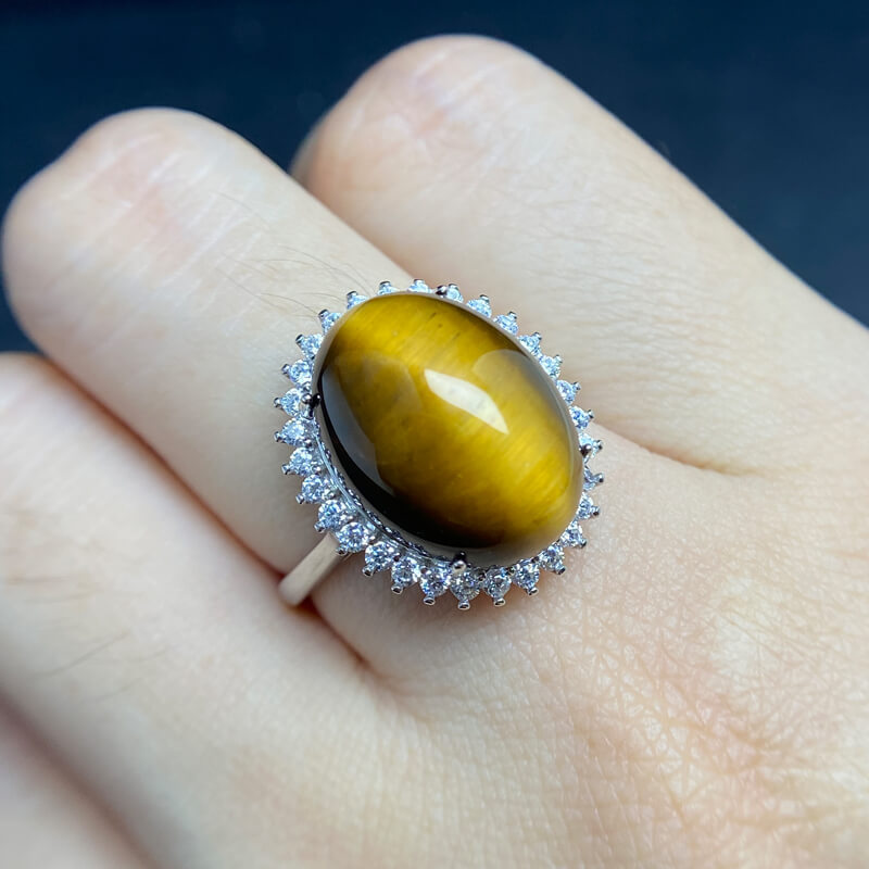 Lionheart Tiger’s Eye Halo Ring