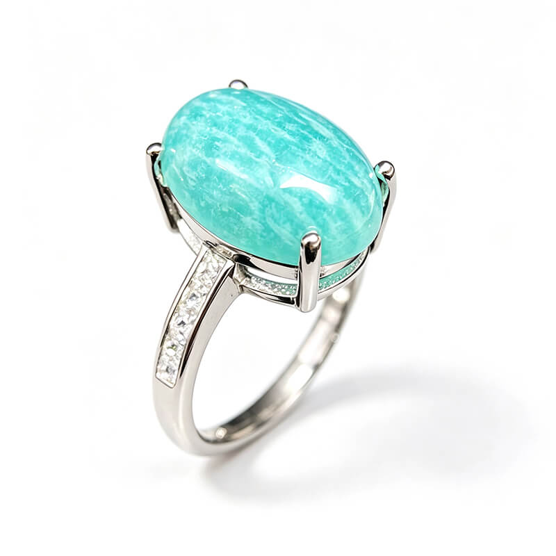 Liora Amazonite Halo Statement Ring