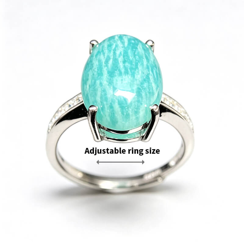 Liora Amazonite Halo Statement Ring