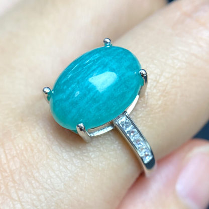Liora Amazonite Halo Statement Ring