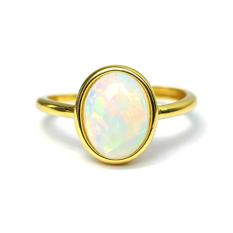 Elara Minimalist Opal Statement Ring