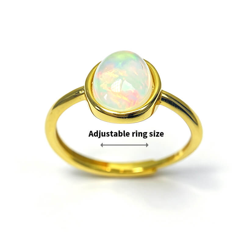 Elara Minimalist Opal Statement Ring