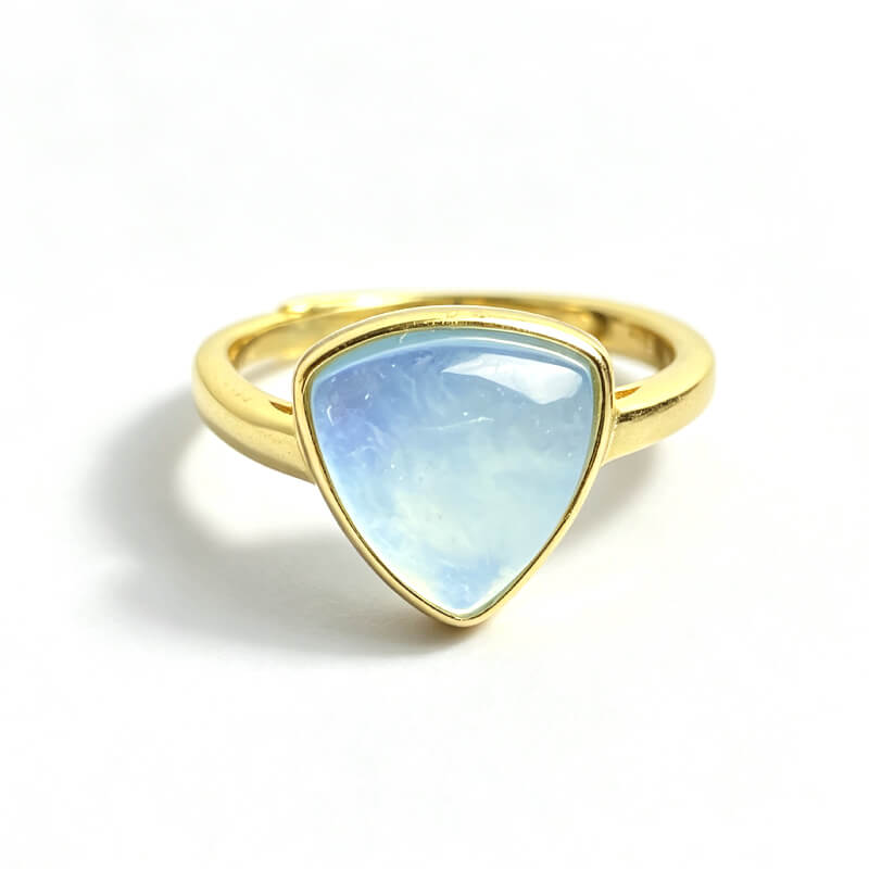 Marin Geometric Aquamarine Statement Ring