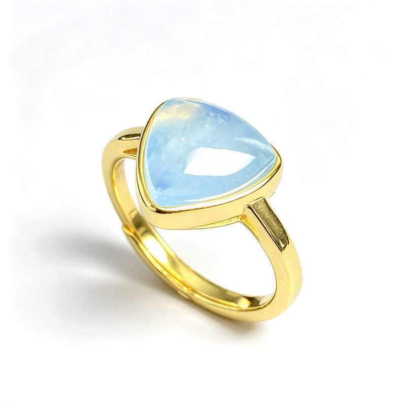 Marin Geometric Aquamarine Statement Ring