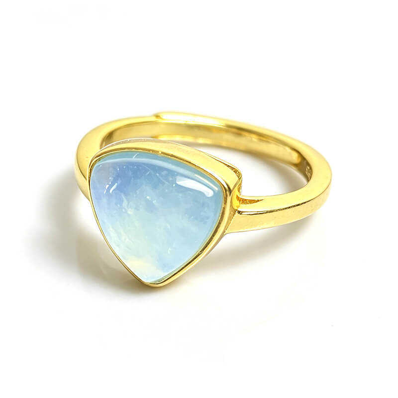 Marin Geometric Aquamarine Statement Ring