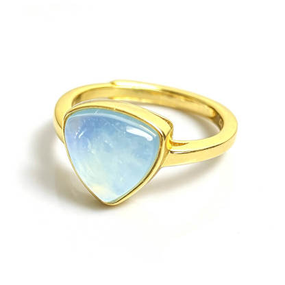 Marin Geometric Aquamarine Statement Ring