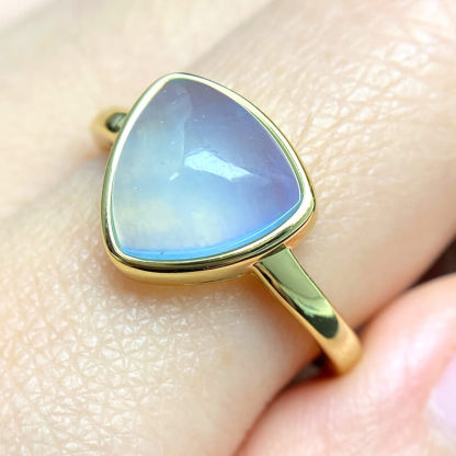 Marin Geometric Aquamarine Statement Ring