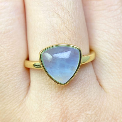 Marin Geometric Aquamarine Statement Ring