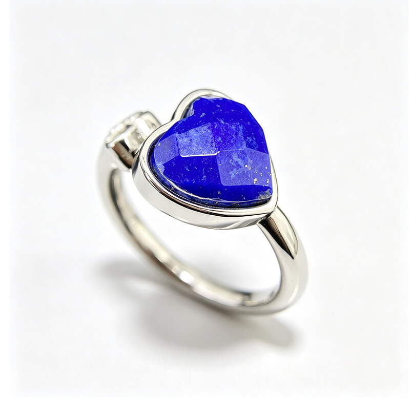 Zora Heart Lapis Lazuli Open Ring