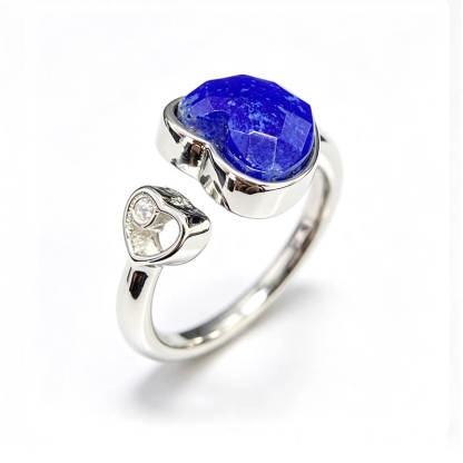 Zora Heart Lapis Lazuli Open Ring