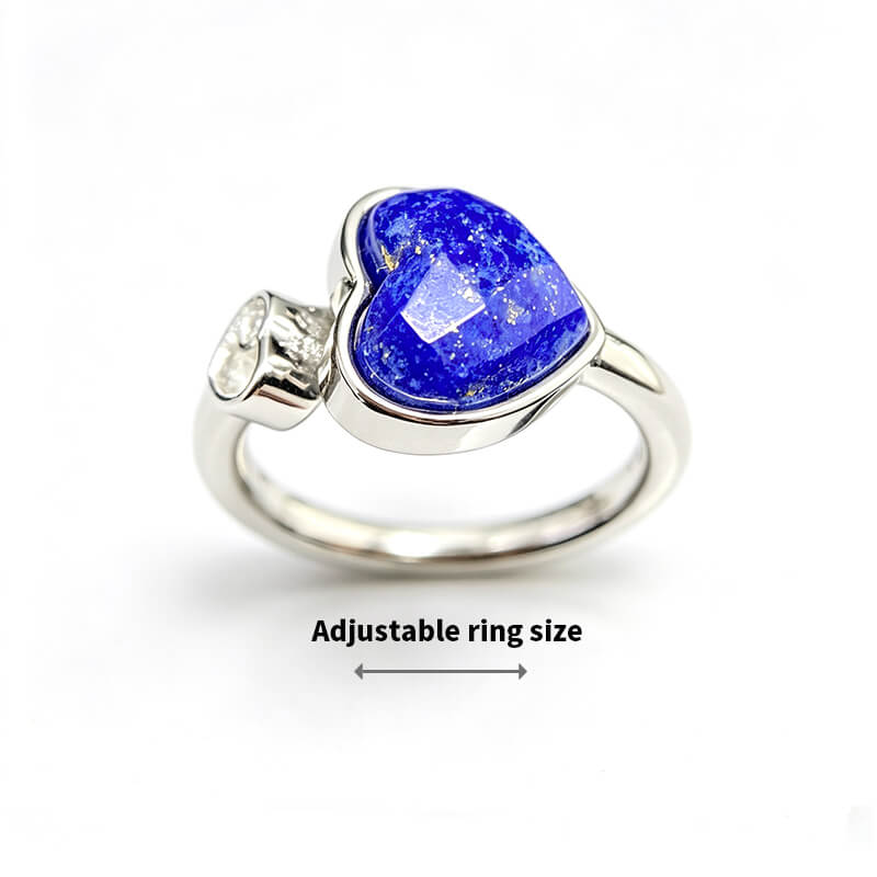 Zora Heart Lapis Lazuli Open Ring