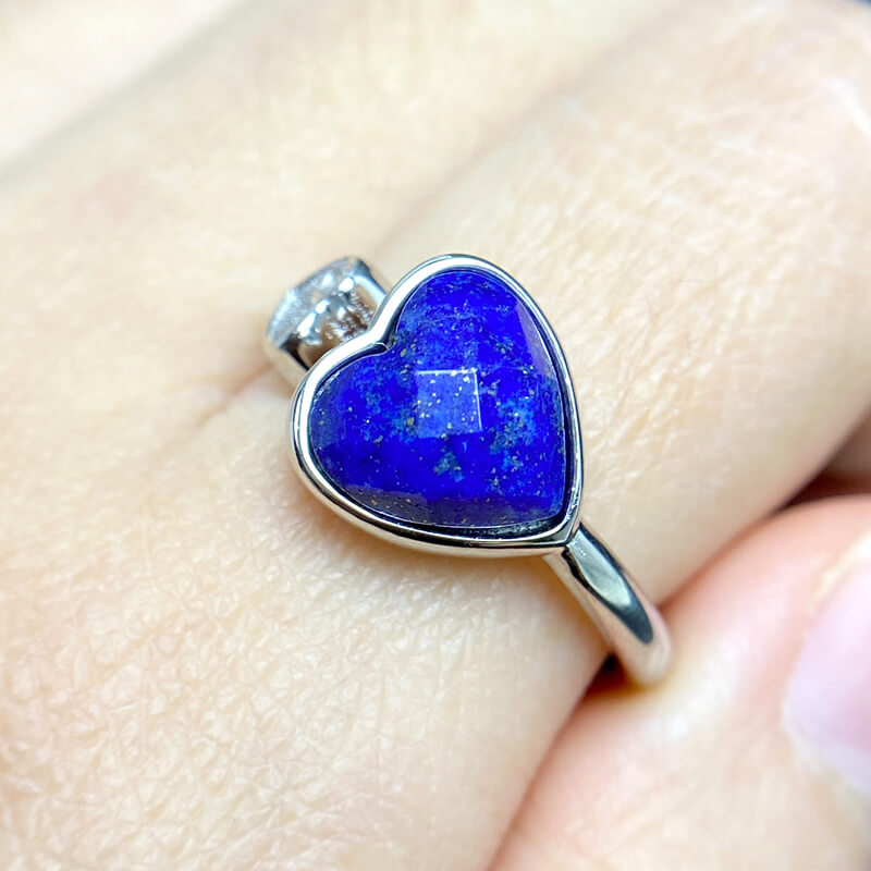 Zora Heart Lapis Lazuli Open Ring