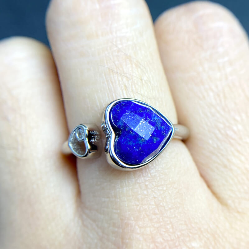 Zora Heart Lapis Lazuli Open Ring