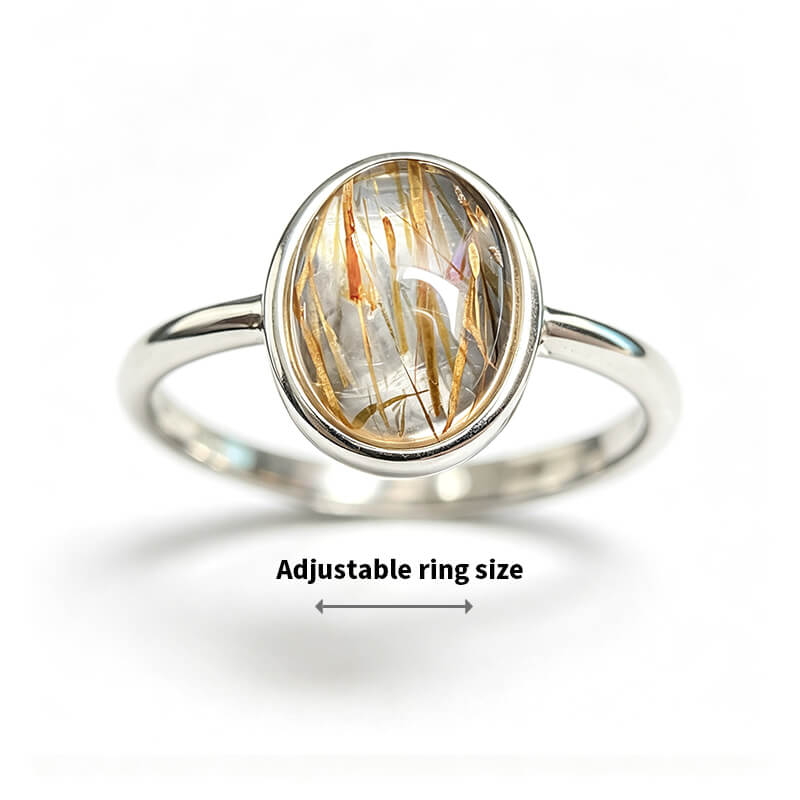 Elowen Minimalist Rutilated Super Seven Statement Ring