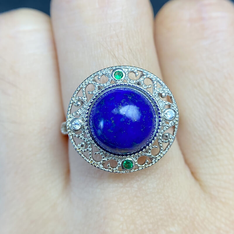 Ishtar Antique Lapis Lazuli Statement Ring