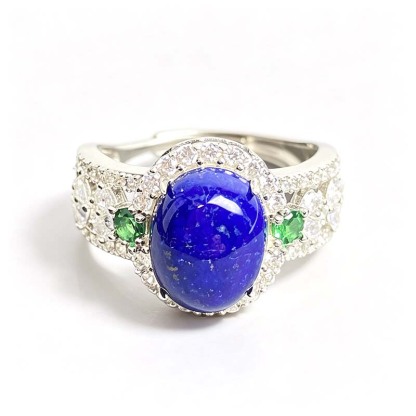 Seraphina Victorian Lapis Lazuli Silver Ring