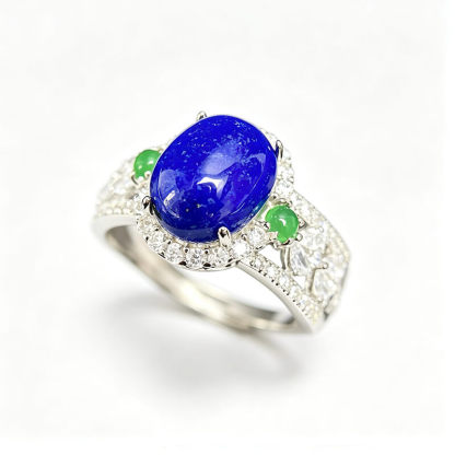 Seraphina Victorian Lapis Lazuli Silver Ring