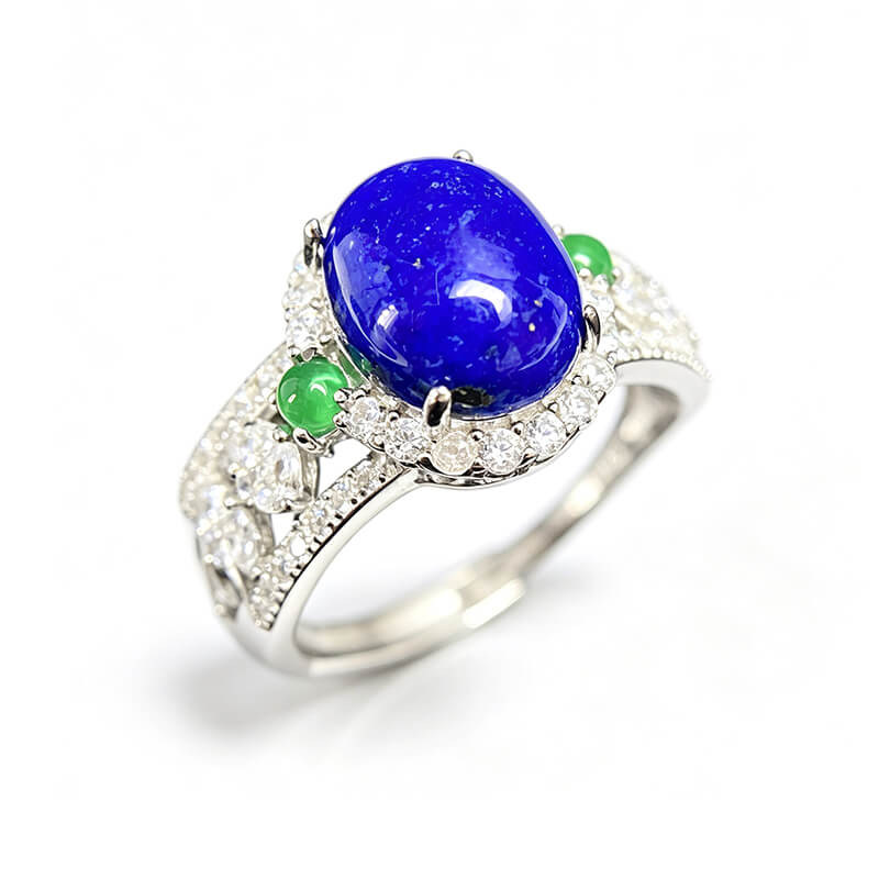 Seraphina Victorian Lapis Lazuli Silver Ring