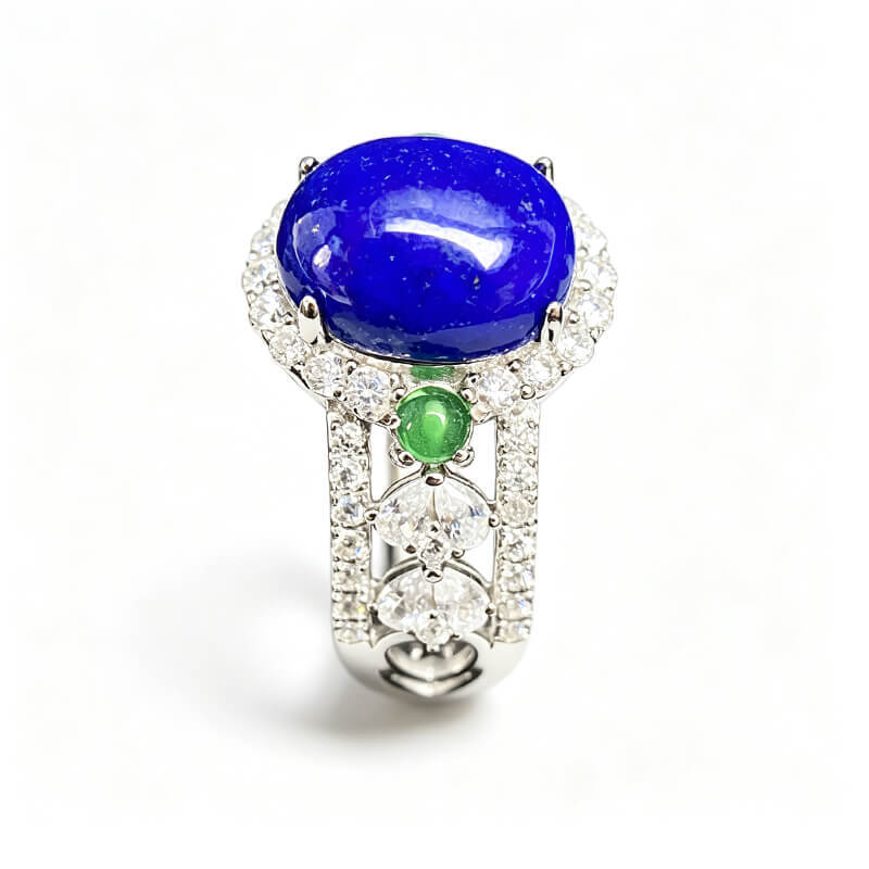Seraphina Victorian Lapis Lazuli Silver Ring