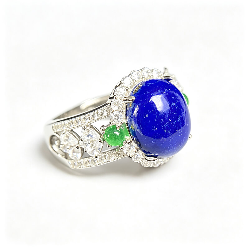 Seraphina Victorian Lapis Lazuli Silver Ring