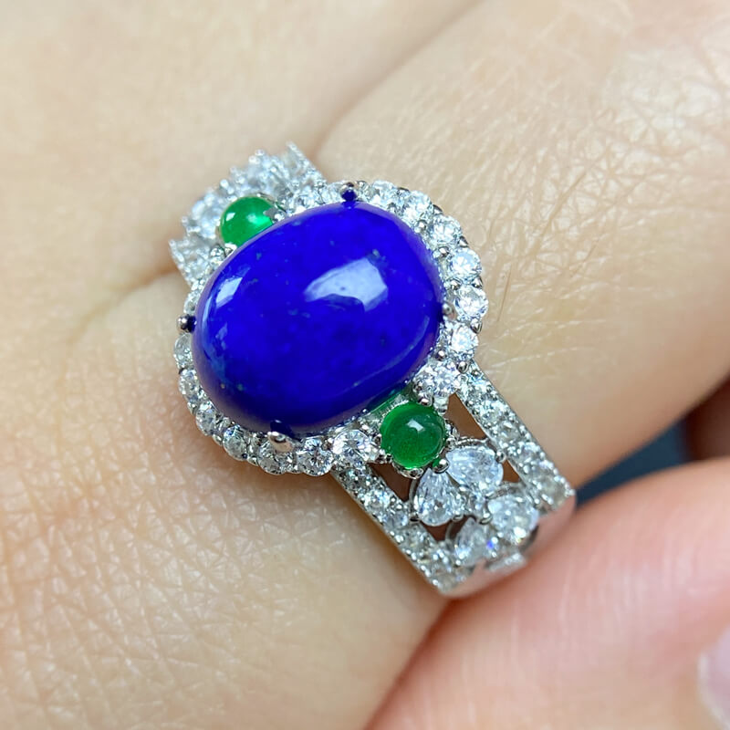Seraphina Victorian Lapis Lazuli Silver Ring