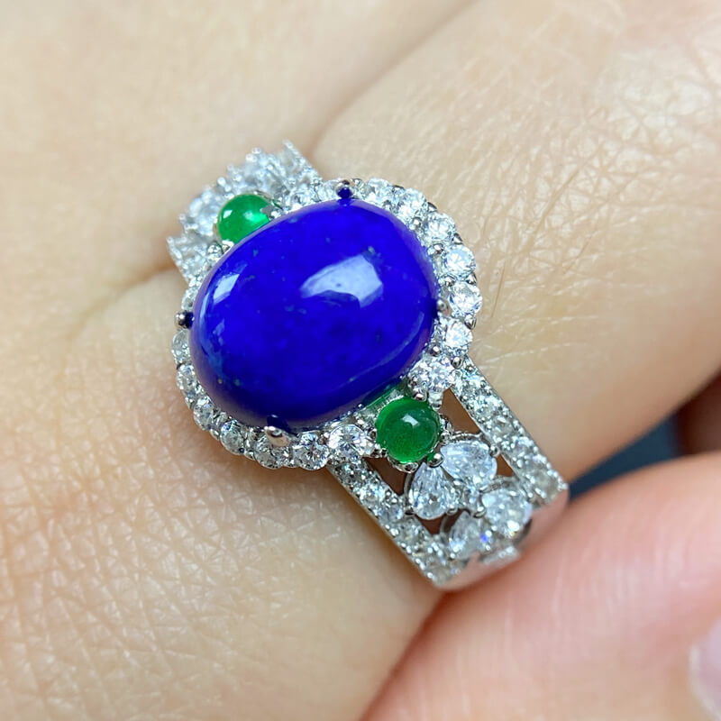 Seraphina Victorian Lapis Lazuli Silver Ring