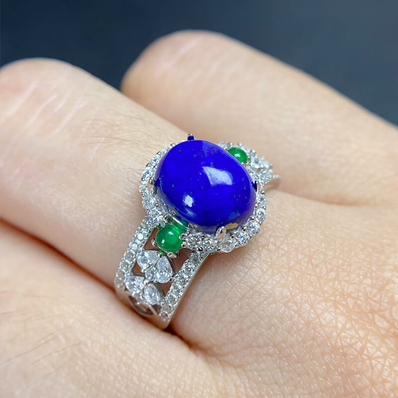 Seraphina Victorian Lapis Lazuli Silver Ring